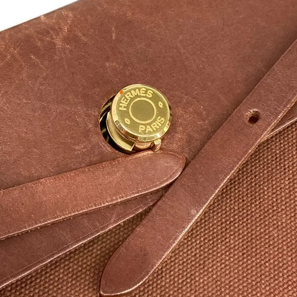 Hermès Her Bag MM Handbag Canvas Box Calf